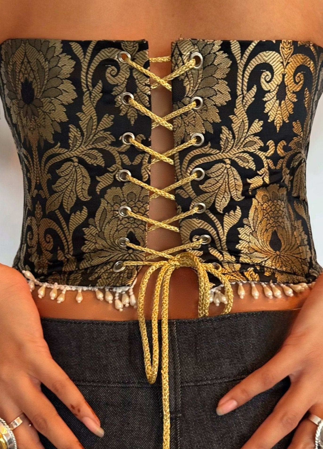 Brocade corset