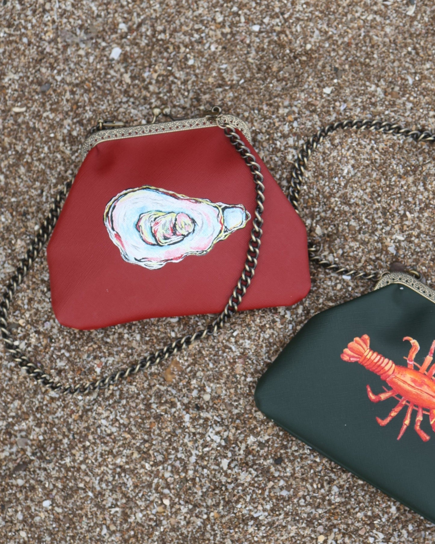 Handpainted Oyster Bag