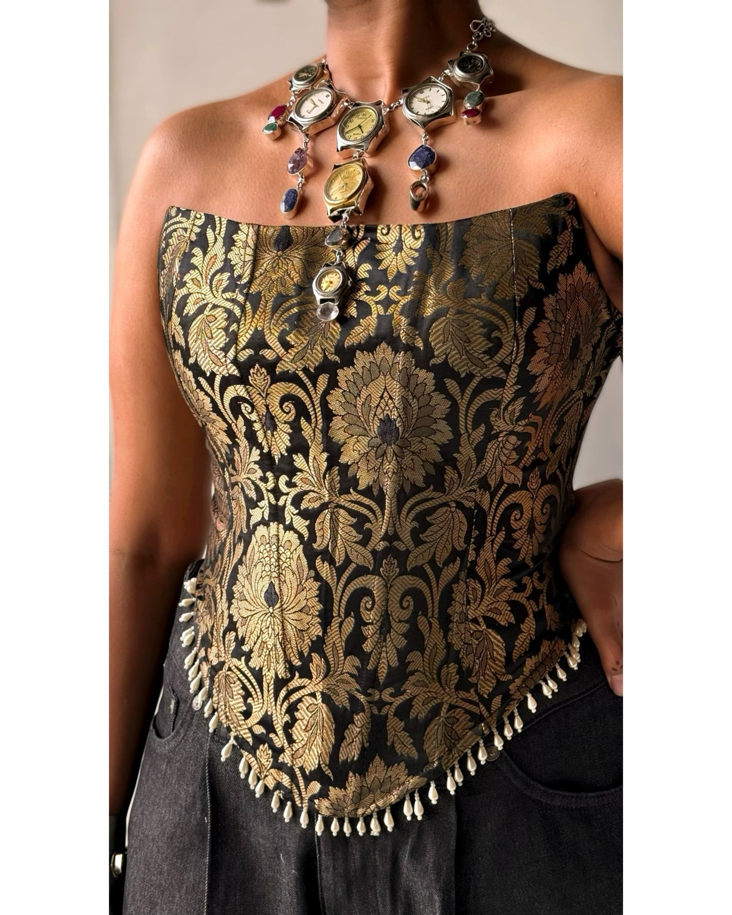 Brocade corset