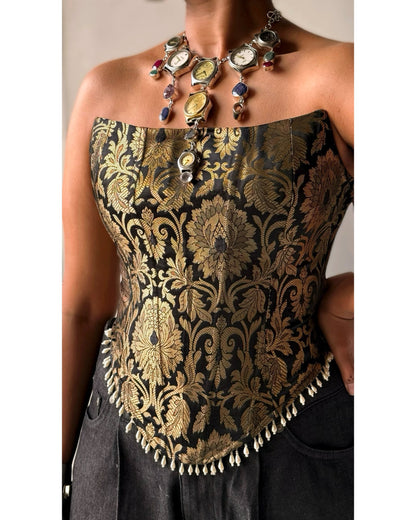 Brocade corset