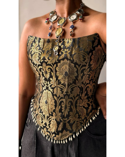 Brocade corset