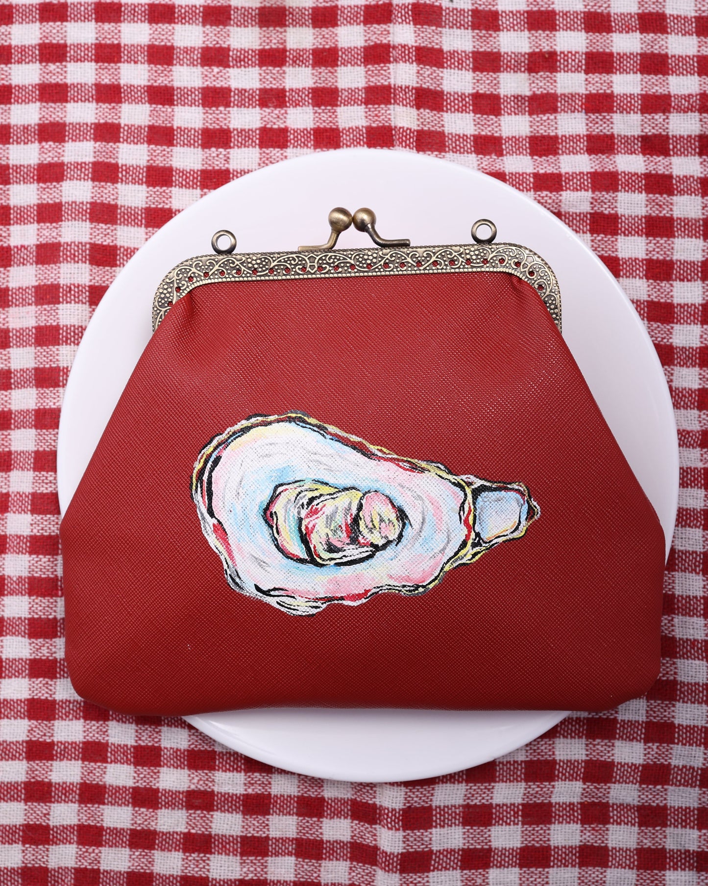 Handpainted Oyster Bag
