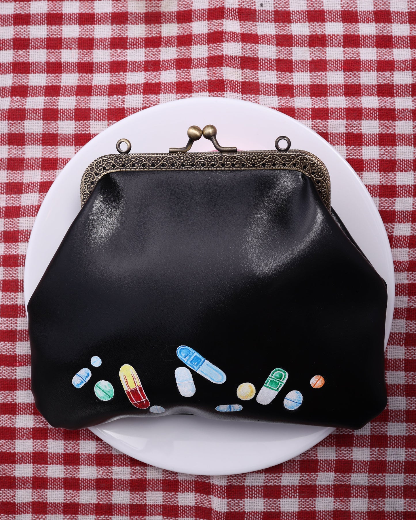 Handpainted Pills Bag