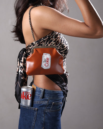 Handpainted Diet Coke Bag