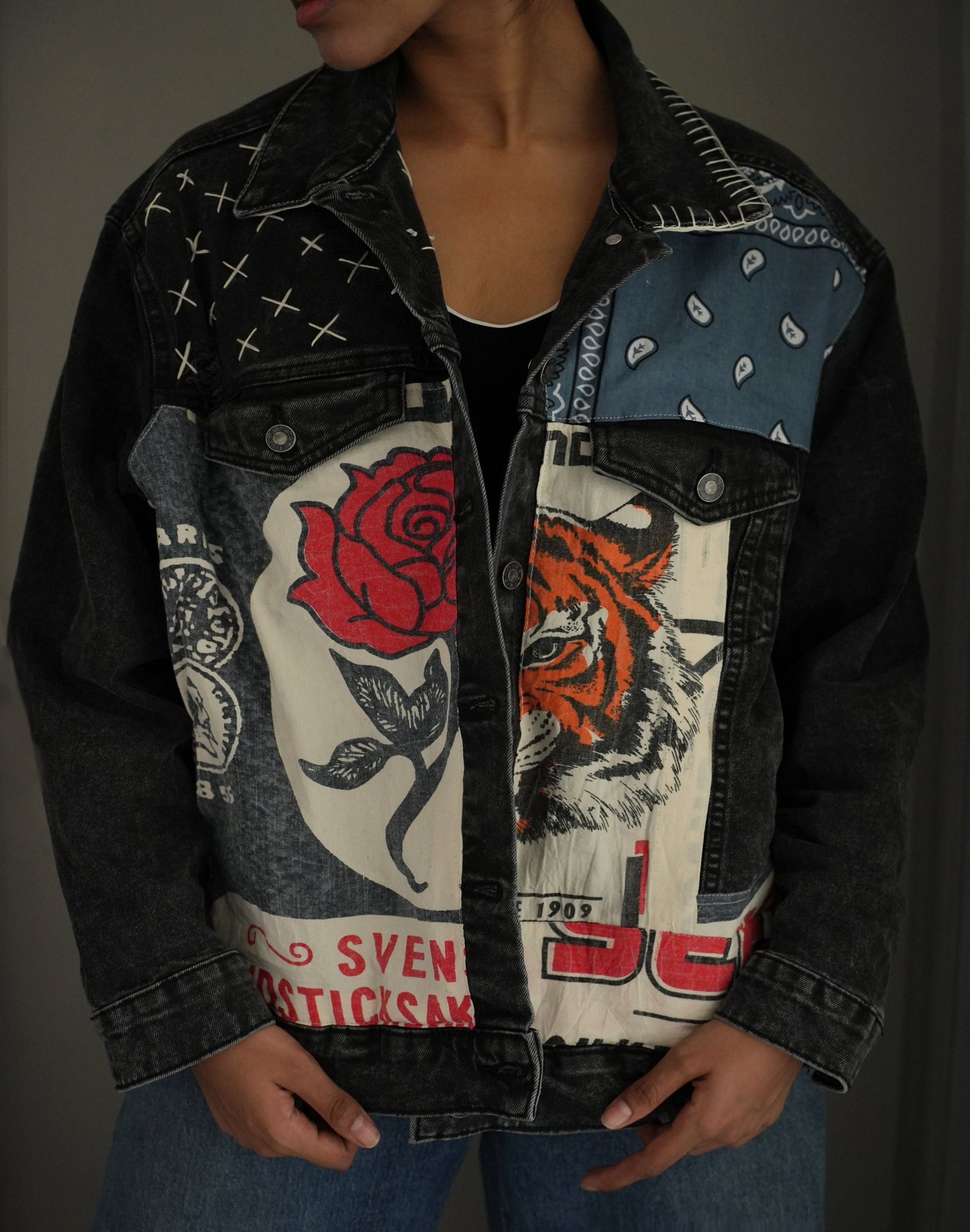 Black Tiger Rose Jacket